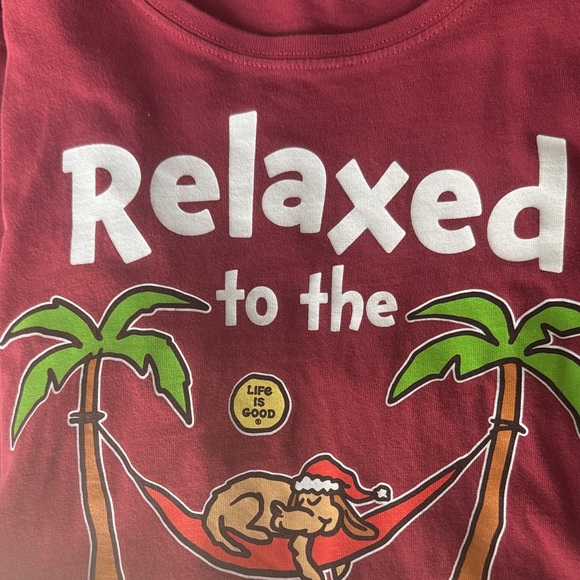Life Is Good Relaxed Red Tee - Picture 1 of 2
